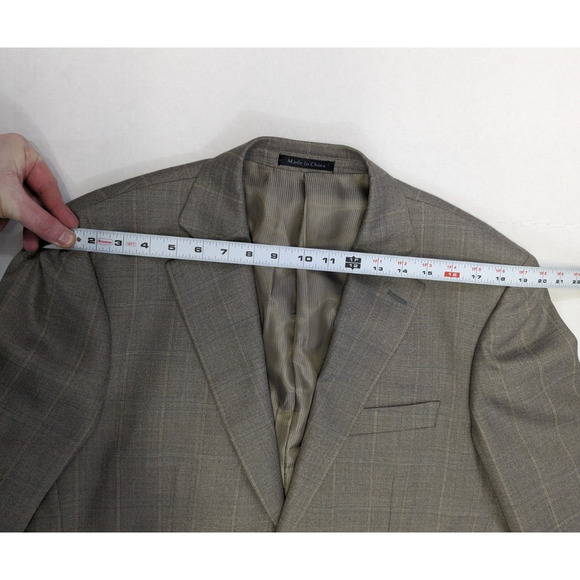 Pendleton Wool Blazer Men Size 40R Gray Windowpane Sports Coat Jacket - Picture 8 of 13